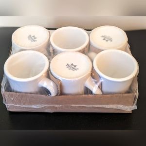 TUXTON SET OF 6  #117 Eggshell Restaurant Tea Coffee Latte Mug Cups